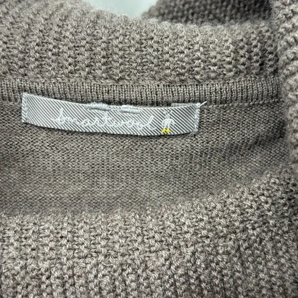 Smartwool Taupe brown Cowl Neck wool Sweater tunic pullover cozy warm - Picture 5 of 10